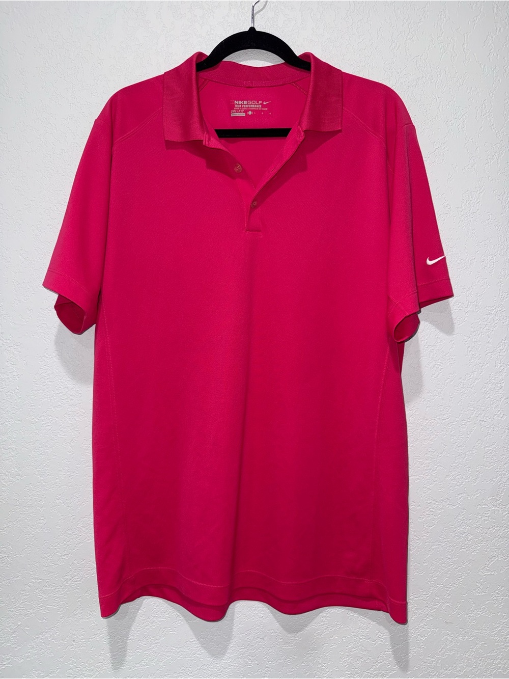 Nike Men’s Hot Pink Dri-Fit Polo Shirt